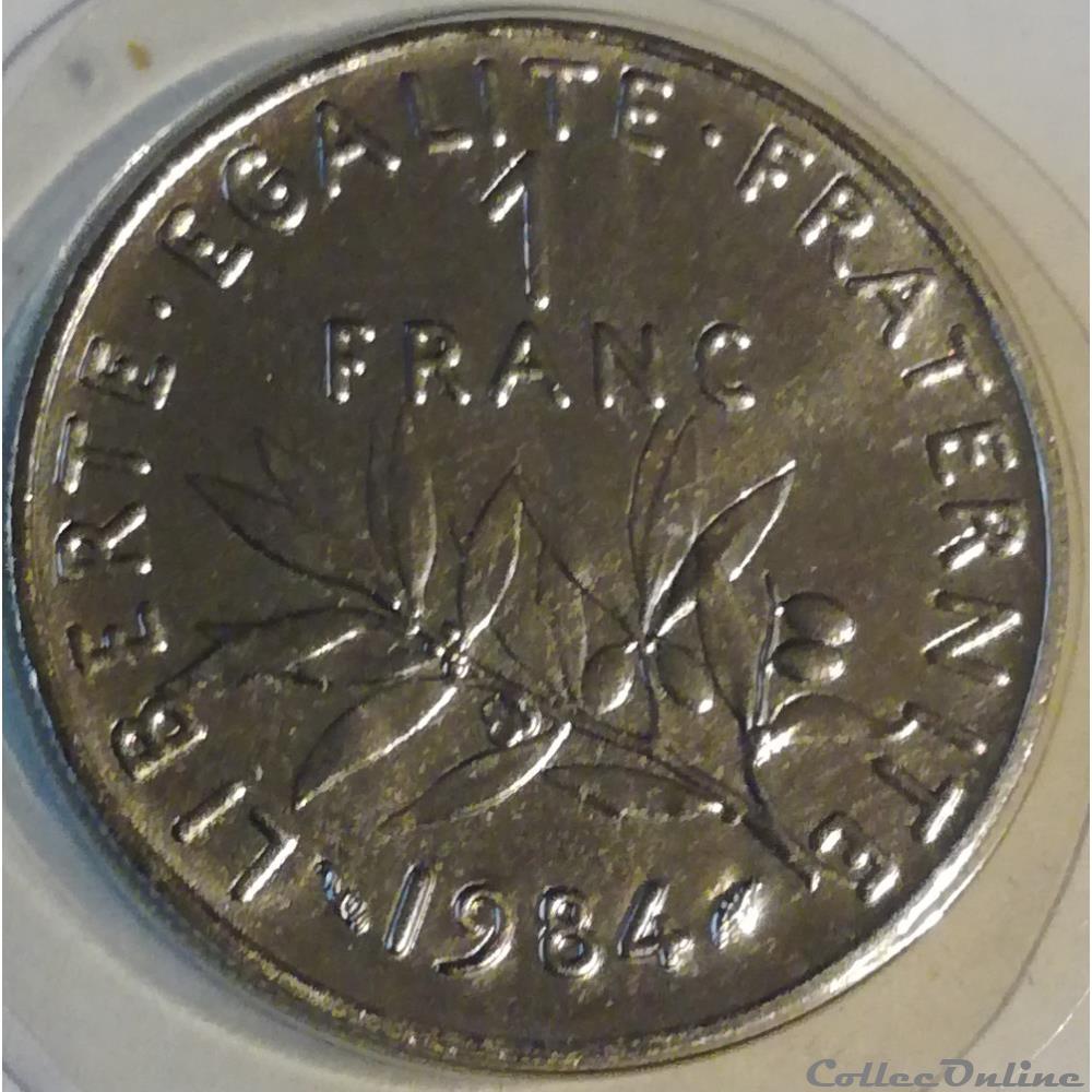 1 franc Semeuse, nickel 1984 Pessac F.226/29 monnaies monde france 1 franc semeuse nickel 1984 pessac f 226 29