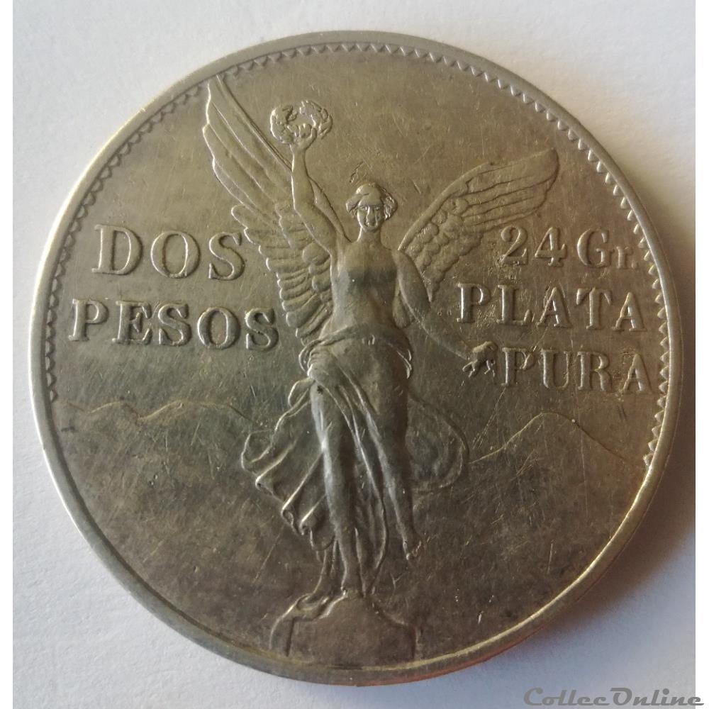 2 pesos 1921 Indépendance monnaies monde mexique 2 pesos 1921 independance