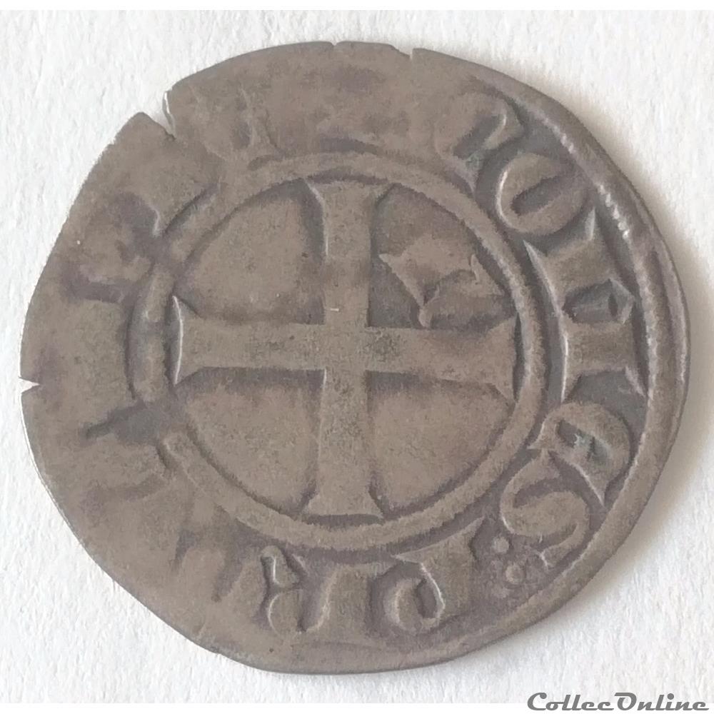 COMTÉ DE PROVENCE - ROBERT D'ANJOU Double denier coronat ou coronat réforciat monnaie france feodale comte de provence robert anjou double denier coronat ou coronat reforciat