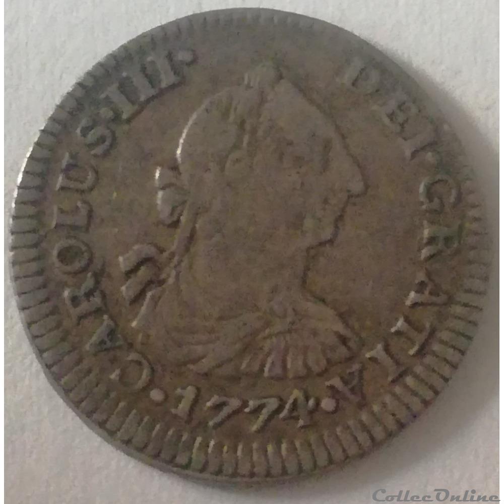 1 Réal 1774 Carlos III monnaies monde mexique 1 real 1774 carlos iii