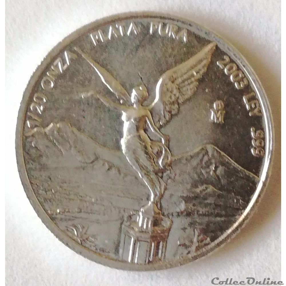 1/20 Once 2003, Argent monnaies monde mexique 1 20 once 2003 argent