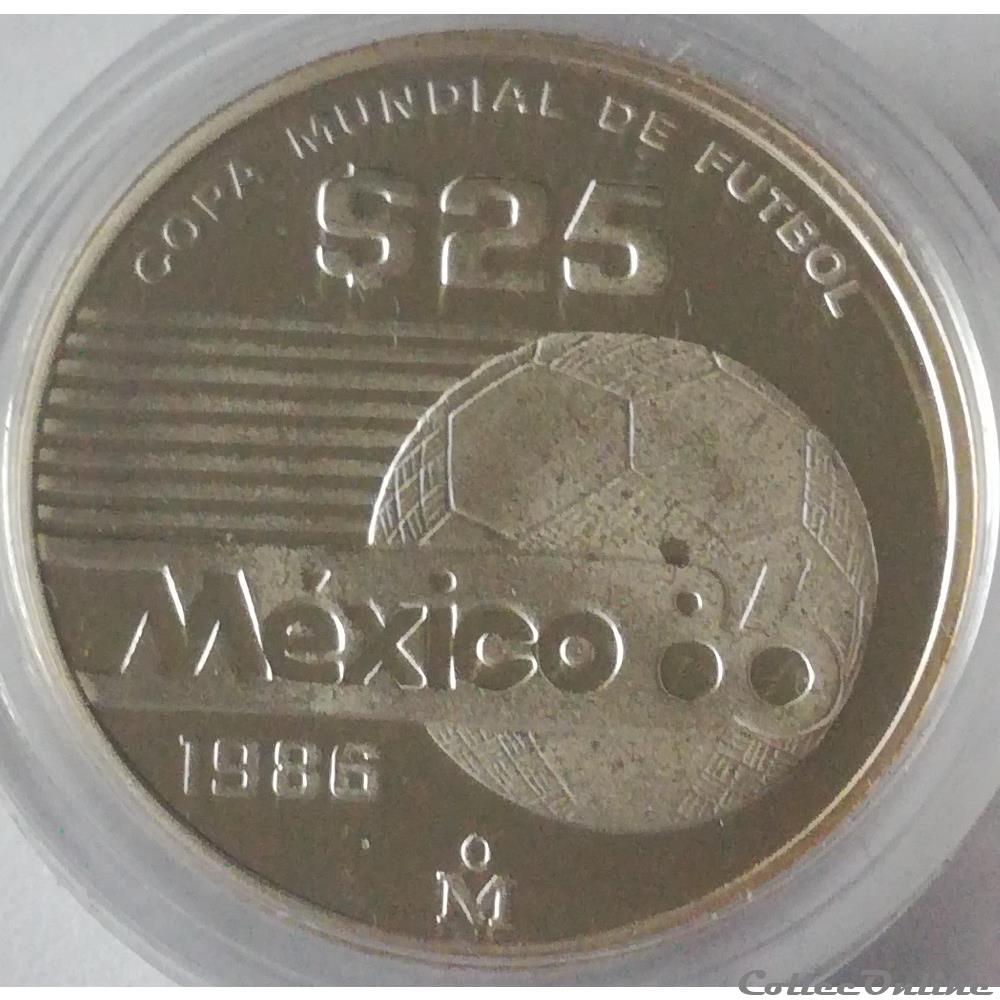 monnaies mexique 25 pesos 1986 coupe du monde 1986