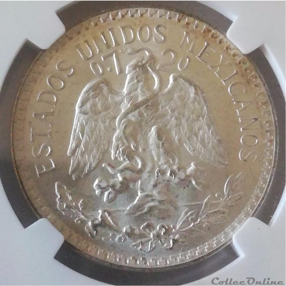 monnaies monde mexique 50 centavos 1944 m mexico ngc ms65