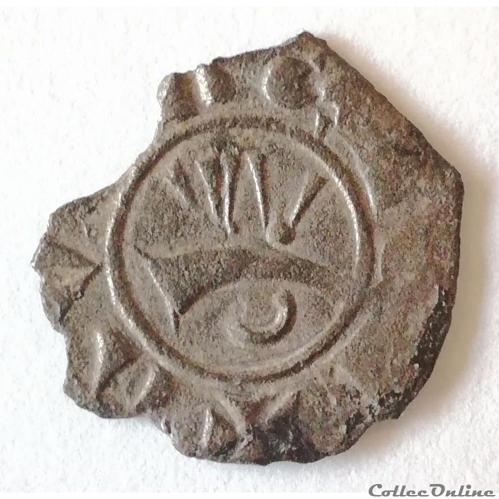 PRINCIPAUTÉ D'ORANGE - ANONYME DENIER au cornet monnaie france feodale principaute orange anonyme denier au cornet