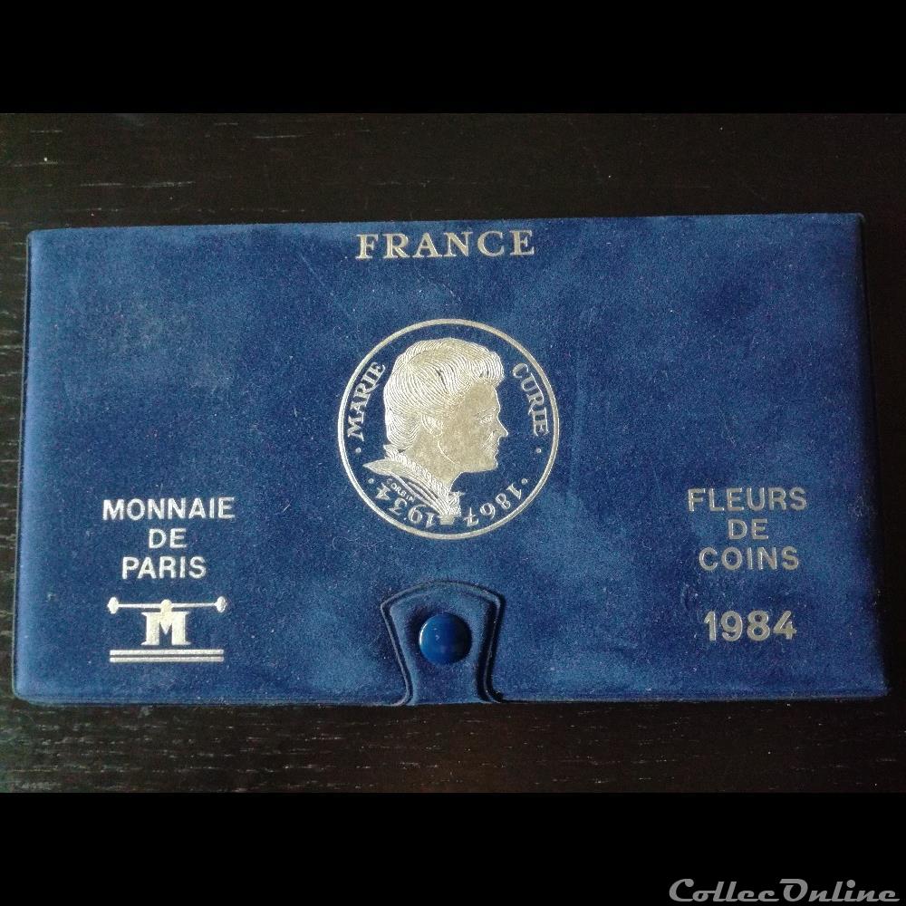 monnaies monde france boite fleur de coins 1984 paris f 5000 41