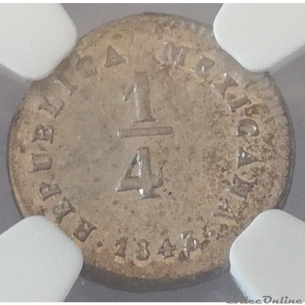 monnaies monde mexique 1 4 real 1843 republique mexico