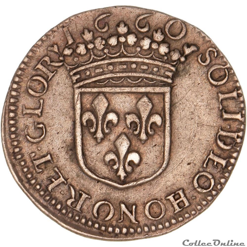 GUILLAUME-HENRI DE NASSAU Douzième d'écu GENI XF45 5 monnaies europe medievale france feodales guillaume henri de nassau douzieme ecu geni xf45