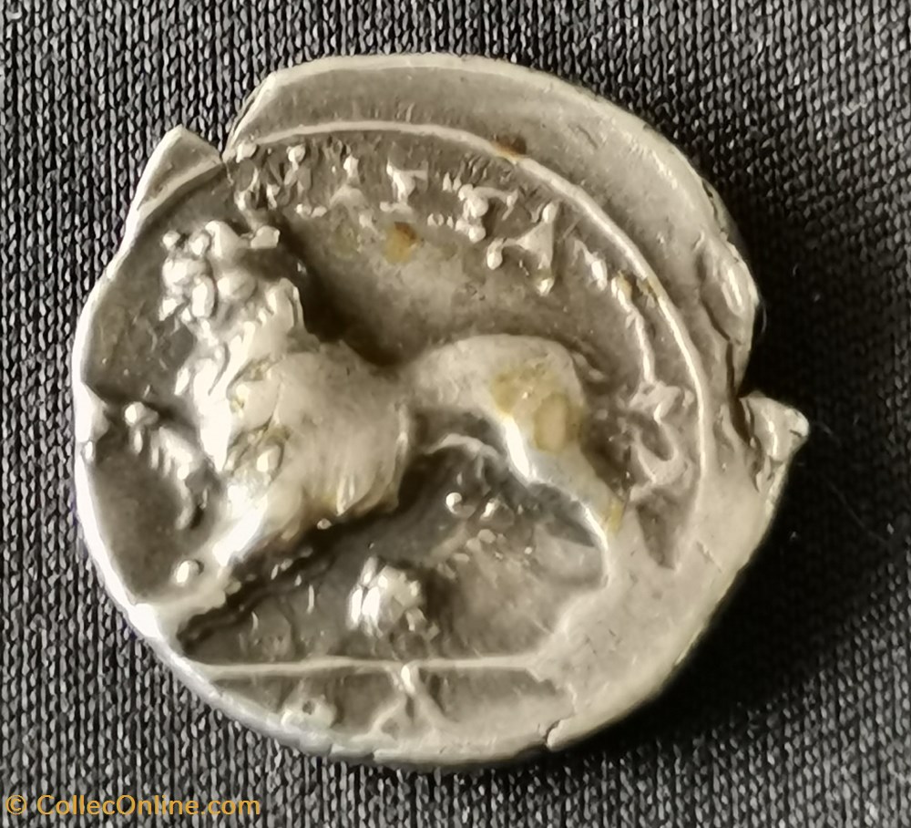 monnaies antiques grecques massalia marseille drachme legere ou tetrobole tete a gauche