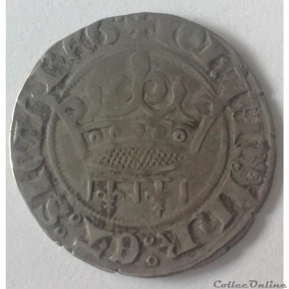 COMTÉ DE PROVENCE - JEANNE DE NAPLES Gros monnaie france feodale comte de provence jeanne de naples gros