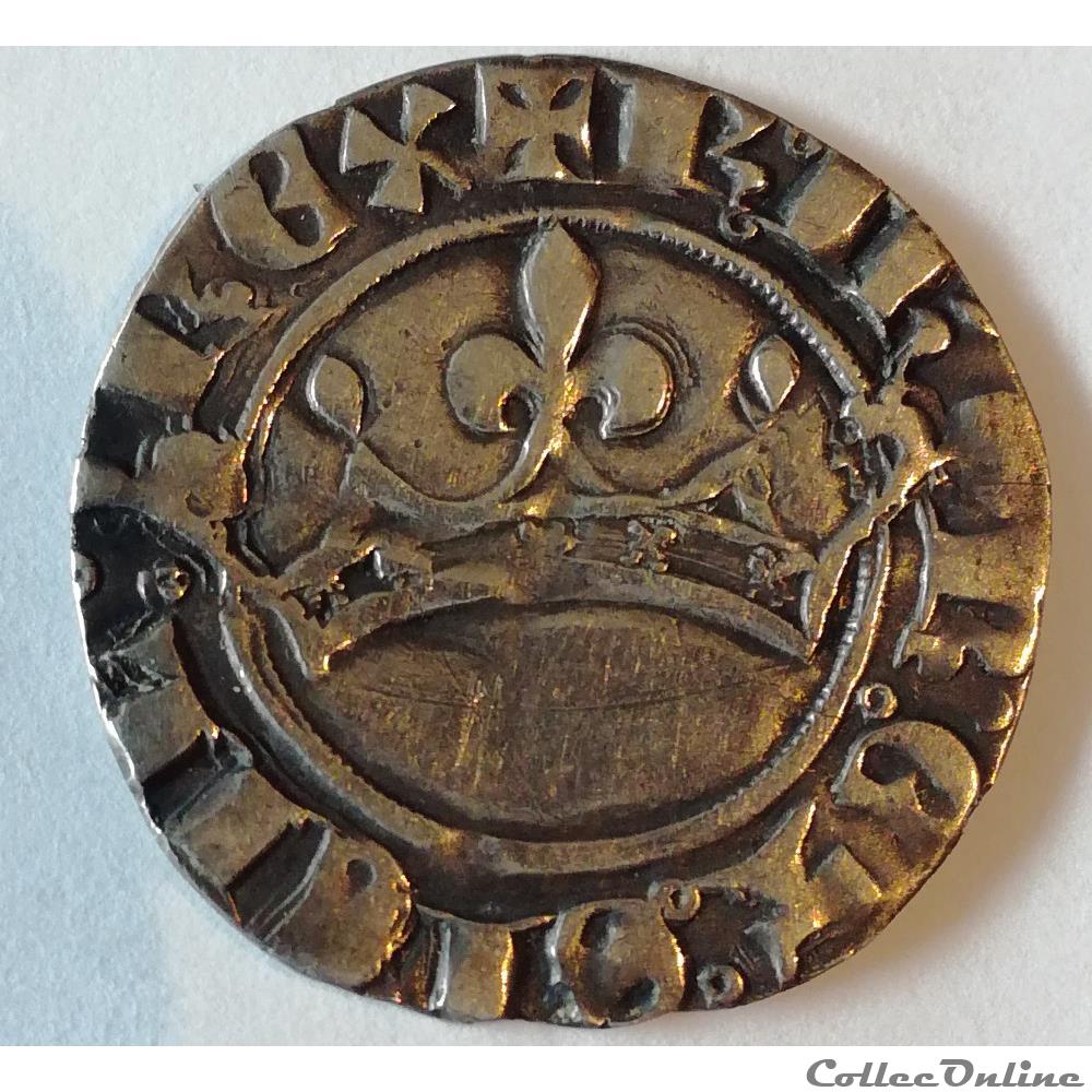 monnaie france feodale comte de provence robert anjou sol coronat