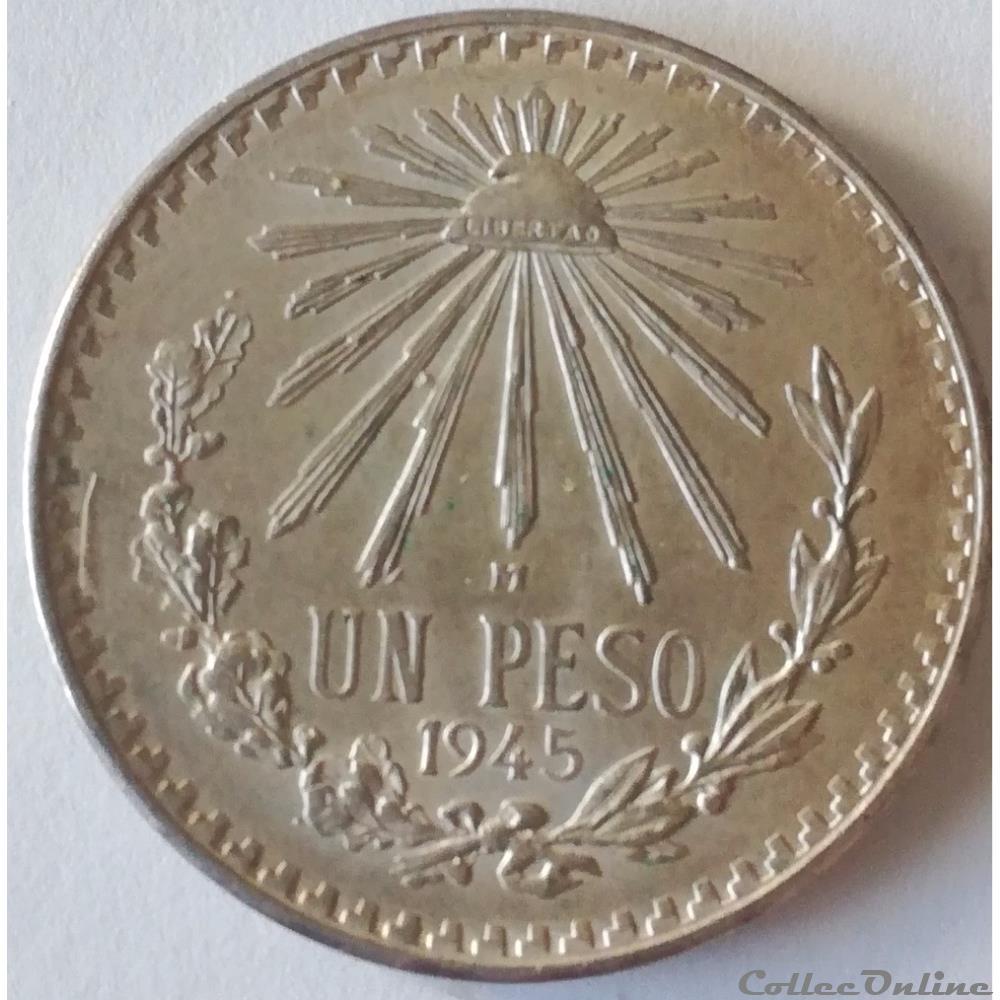 monnaie monde mexique 1 peso 1945