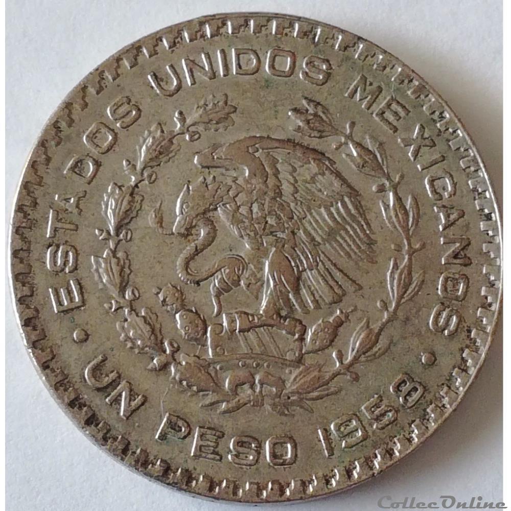 monnaie monde mexique 1 peso 1958