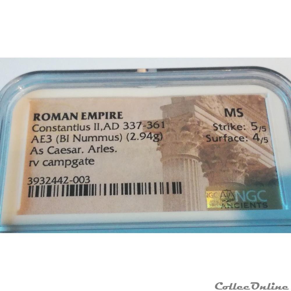monnaie antique romaine constance ii 1055 follis