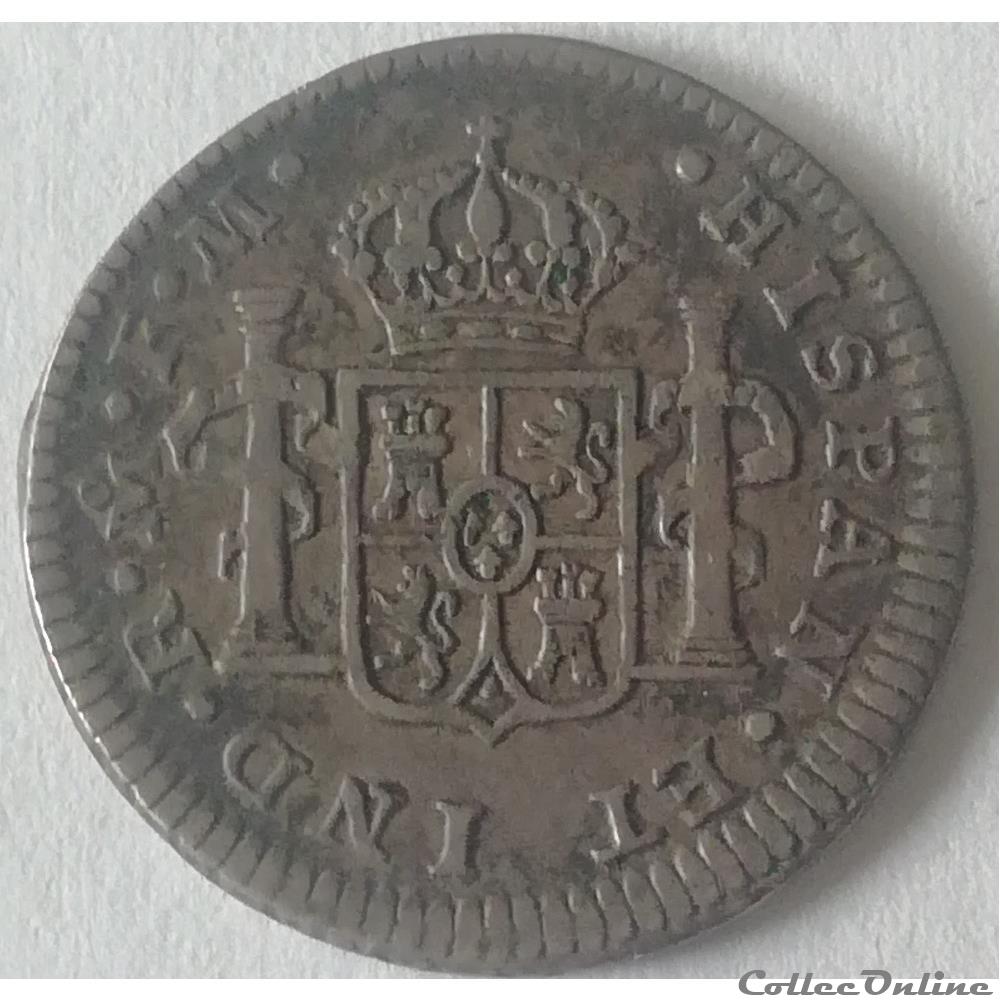 1 Réal 1774 Carlos III monnaies monde mexique 1 real 1774 carlos iii