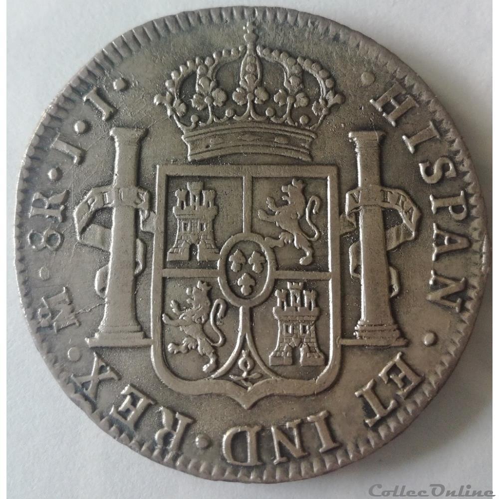 8 Reales 1821 Ferdinand VII GENI XF Details 2 monnaies monde mexique 8 reales 1821 ferdinand vii geni xf details