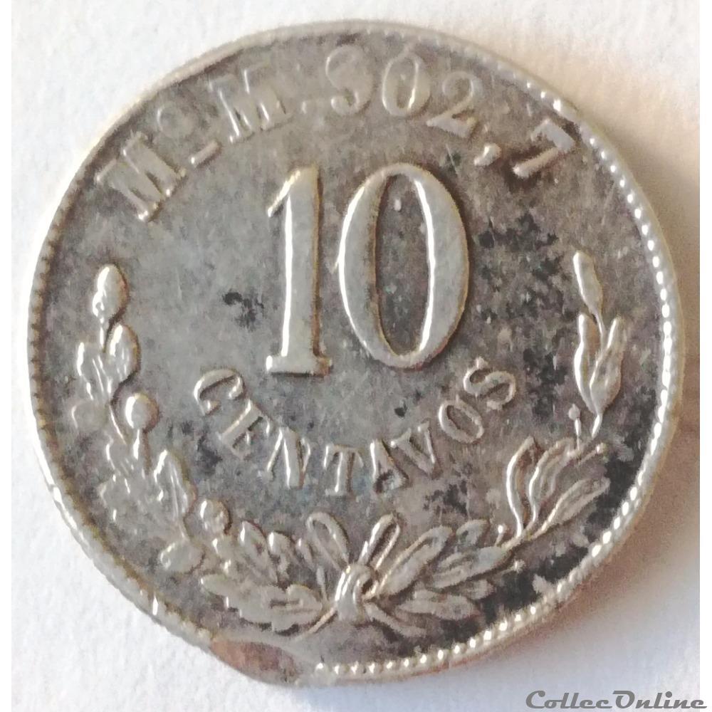 monnaies monde mexique 10 centavos 1904