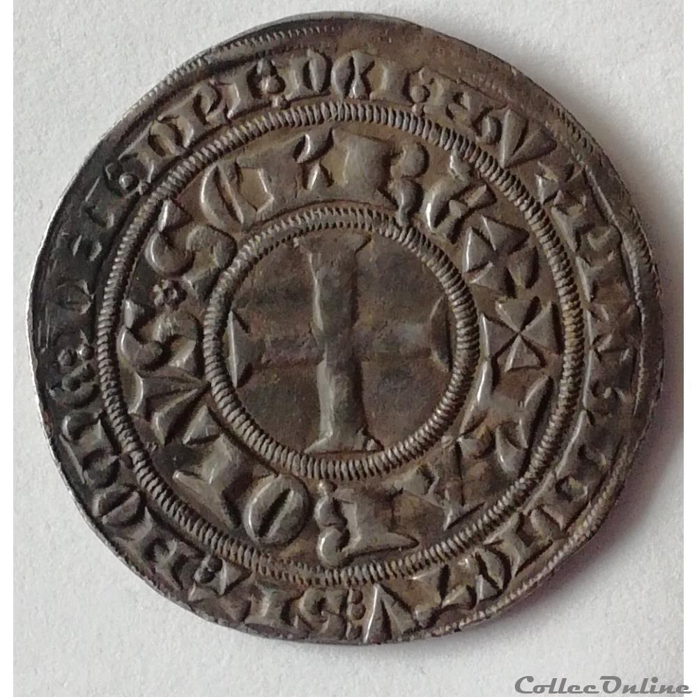 COMTÉ DE PROVENCE - CHARLES II D'ANJOU GROS TOURNOIS d’AVIGNON monnaie france feodale comte de provence charles ii anjou gros tournois d avignon