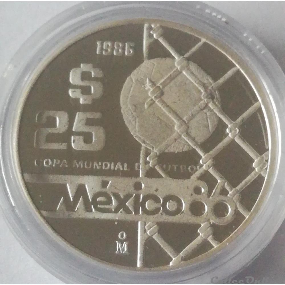 monnaies mexique 25 pesos 1986 coupe du monde 1986
