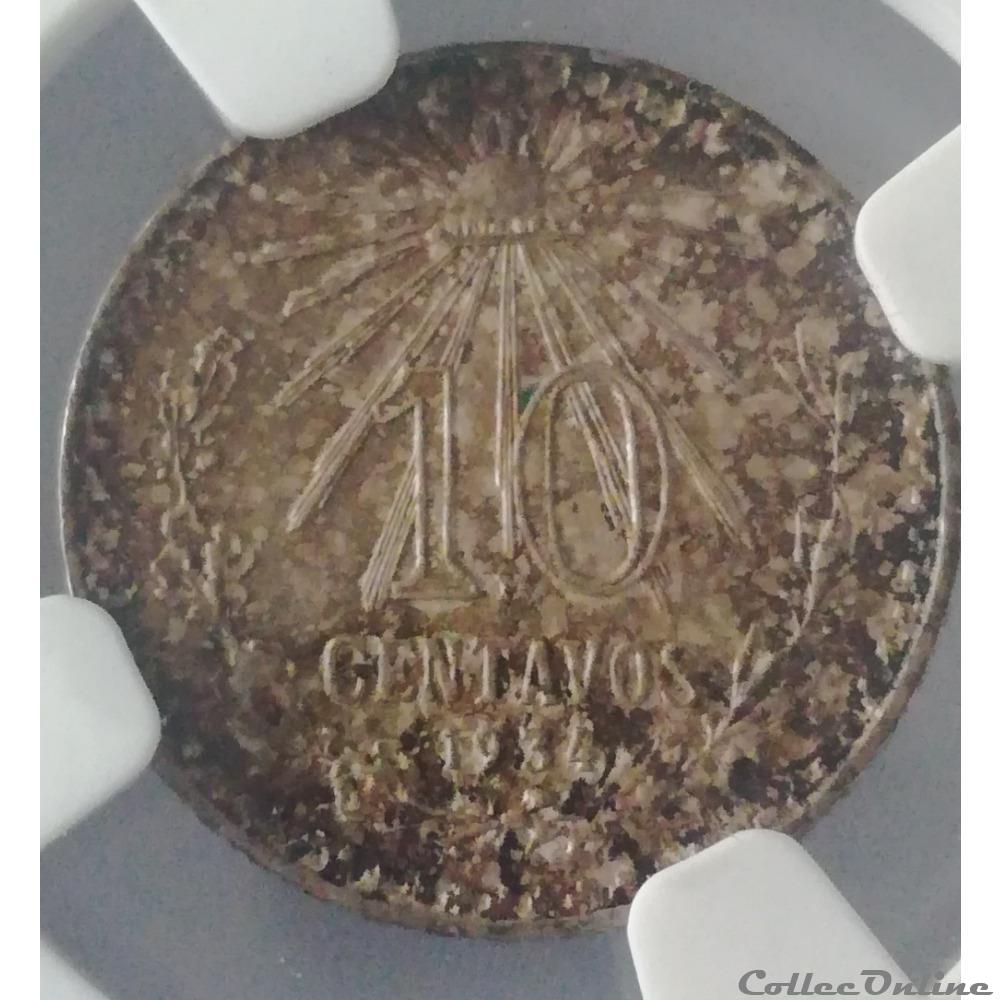 monnaie monde mexique 10 centavos 1934 ngc ms65