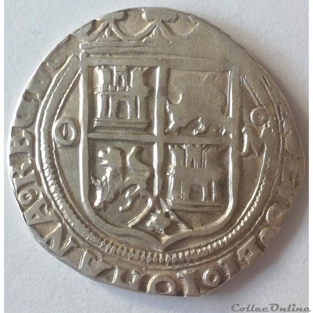 2 Reales 1504-1555 Juana y Carlos 2 monnaies monde 2 reales 1504 1555 juana y carlos