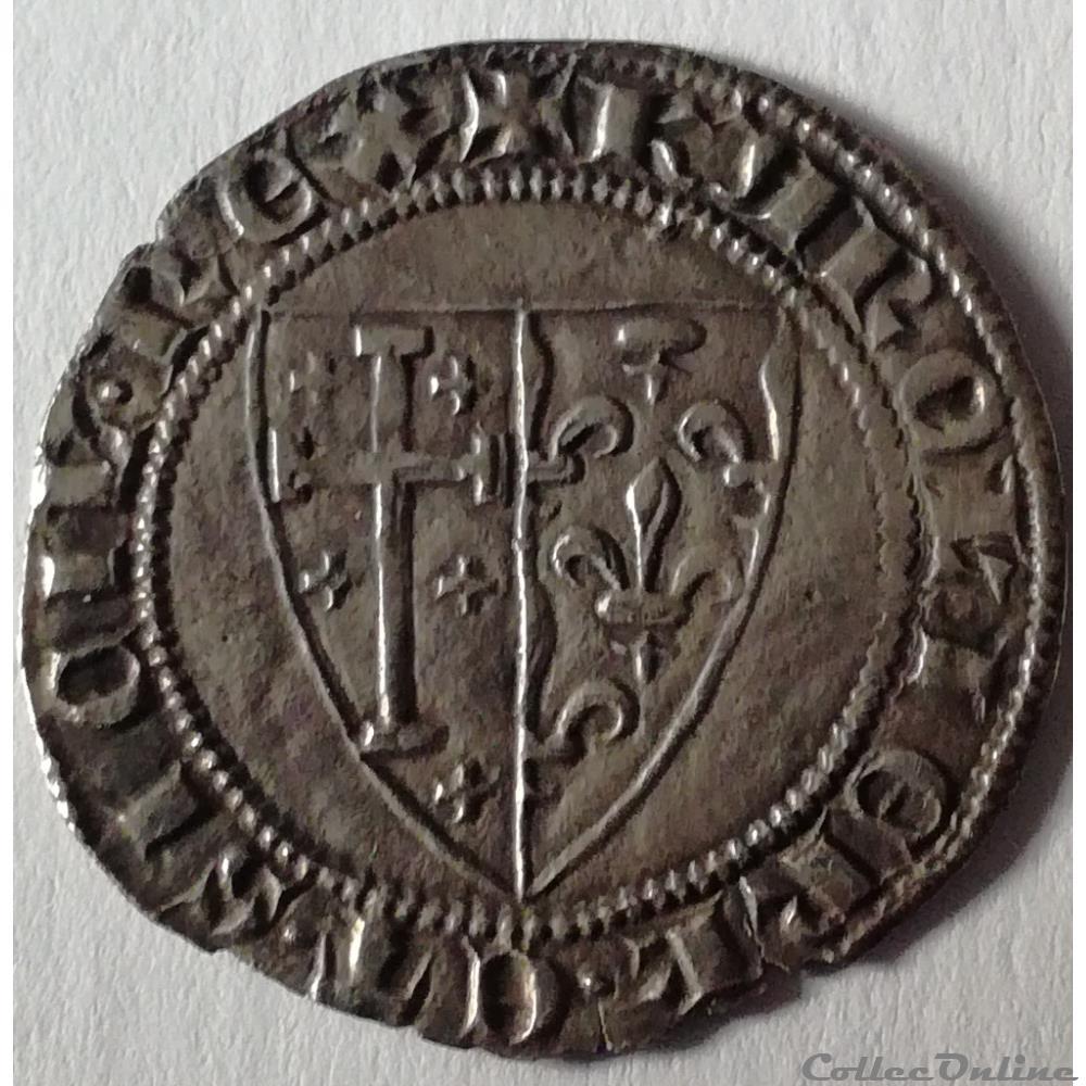 monnaie france feodale comte de provence charles ier anjou salut argent