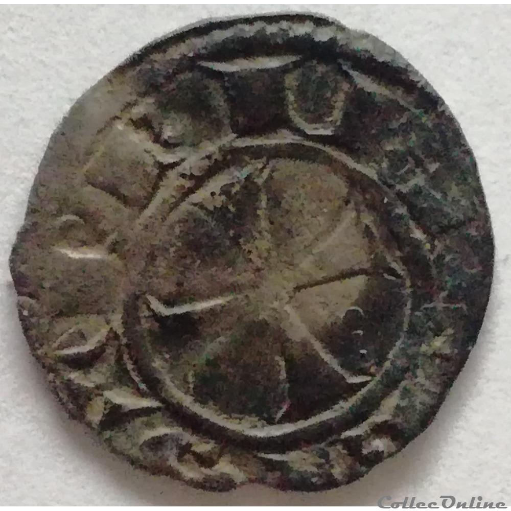 PRINCIPAUTÉ D'ORANGE - ANONYME DENIER au cornet monnaie france feodale principaute orange anonyme denier au cornet