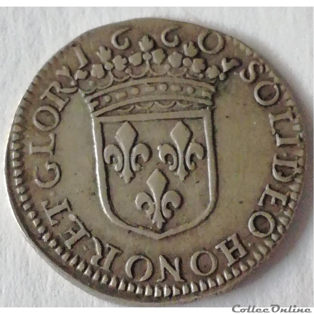 GUILLAUME-HENRI DE NASSAU Douzième d'écu GENI XF45 2 monnaies europe medievale france feodales guillaume henri de nassau douzieme ecu geni xf45