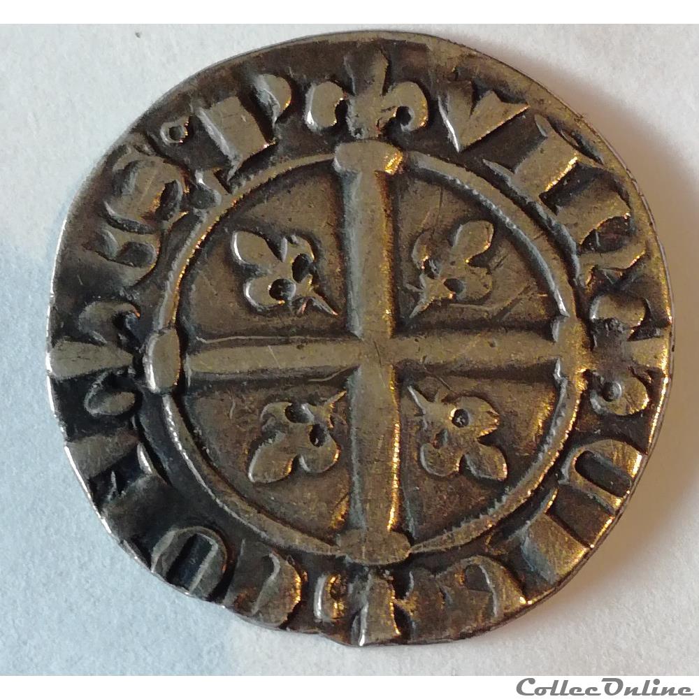 monnaie france feodale comte de provence robert anjou sol coronat