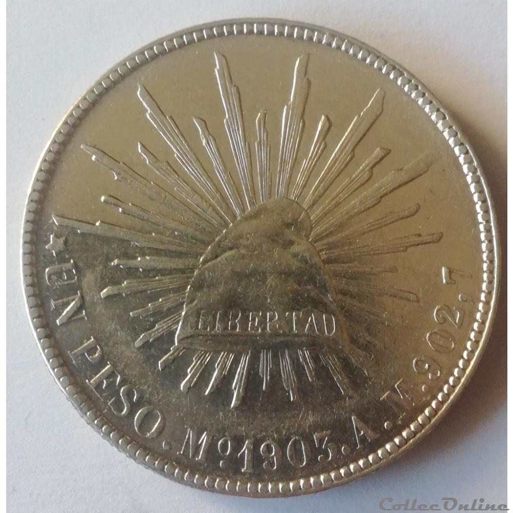 monnaies monde mexique 1 peso 1903 mexico