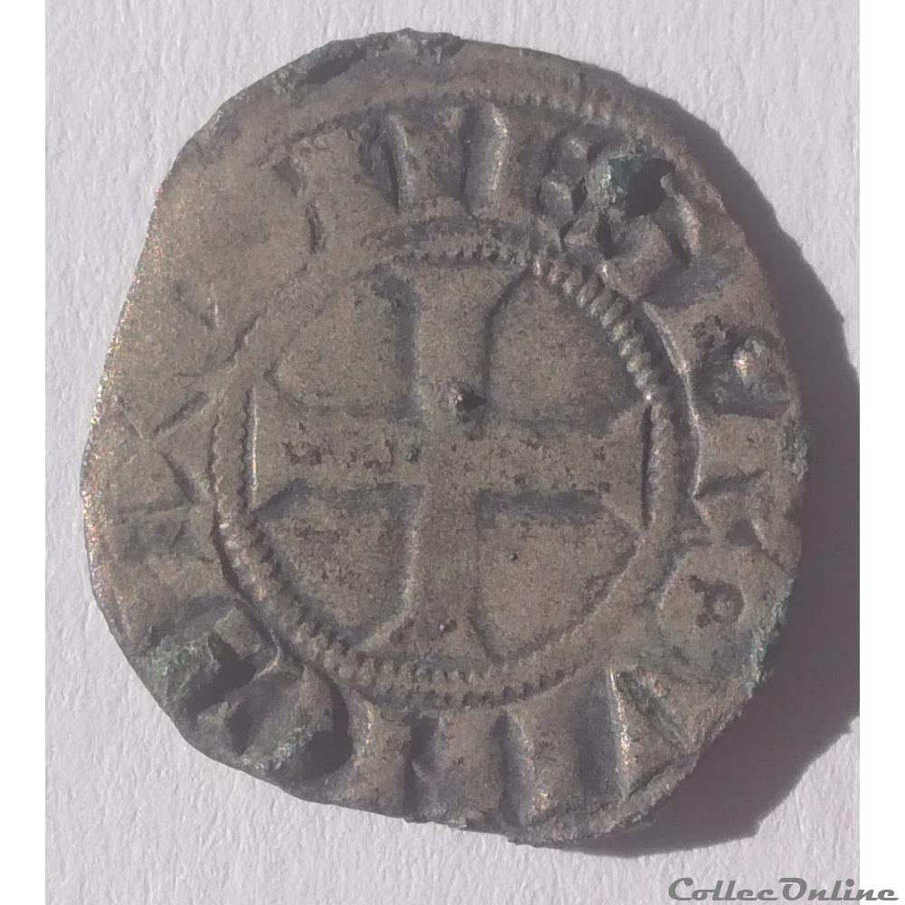 Comté de Provence - Charles Ier d'Anjou - Denier Coronat monnaie france feodale comte de provence charles ier anjou denier coronat