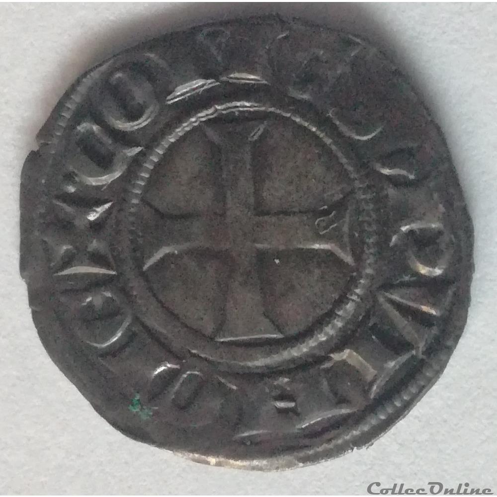 COMTÉ DE PROVENCE - Charles Ier D'Anjou - Obole coronat monnaie france feodale comte de provence charles ier anjou obole coronat