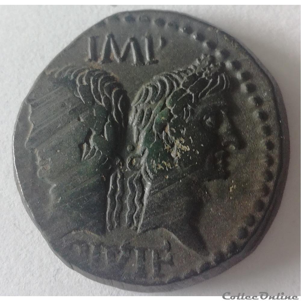 monnaie antique gauloise nemausus nimes as auguste et agrippa
