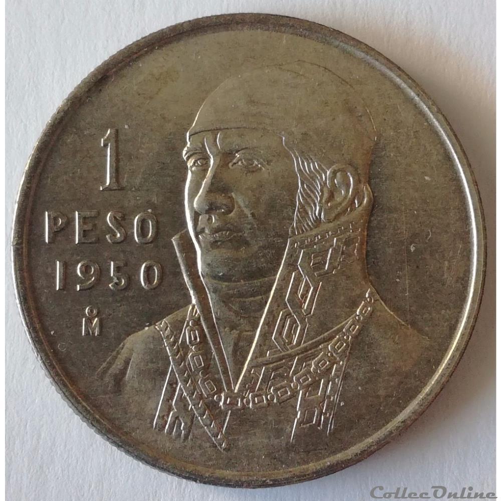 monnaies monde mexique 1 peso 1950