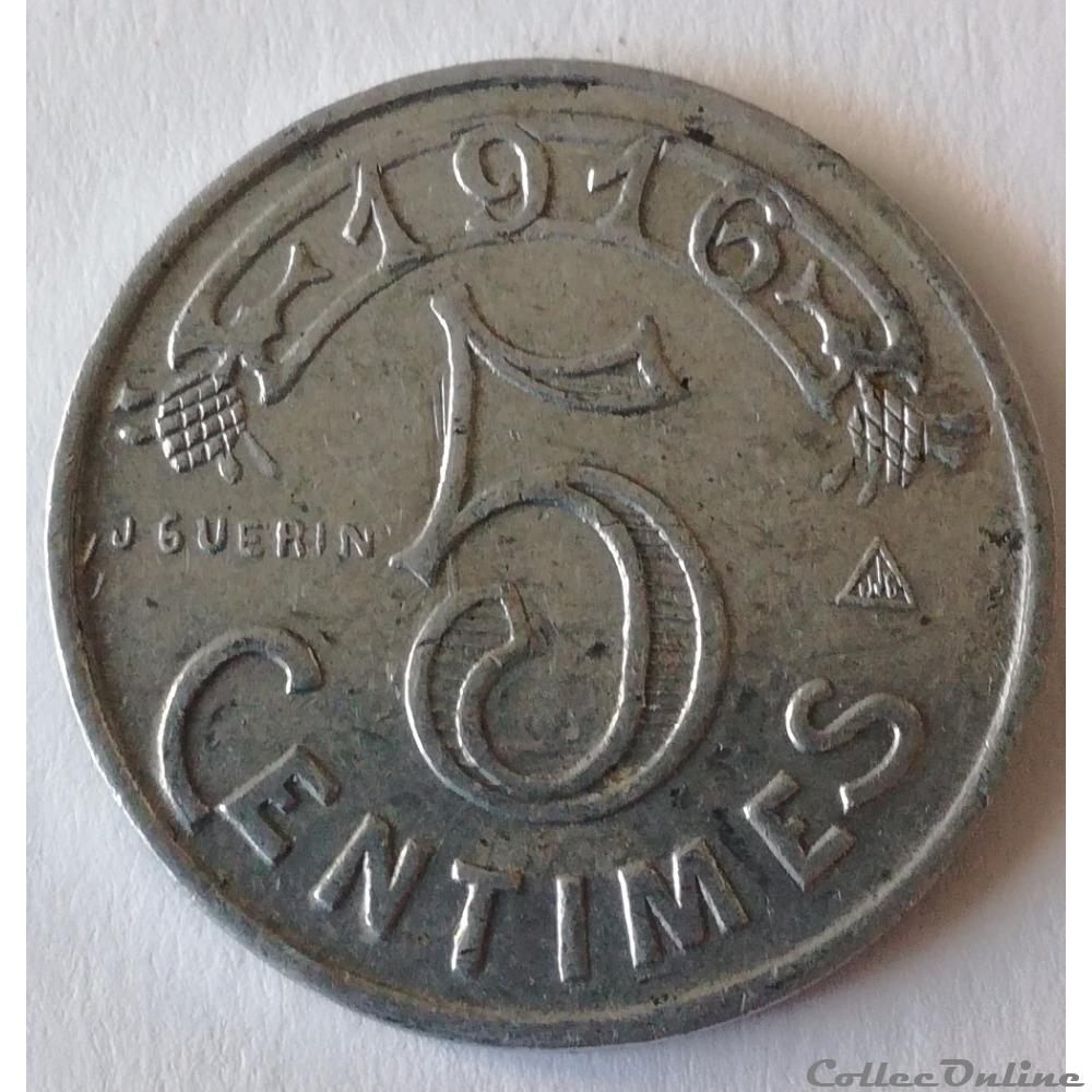 5 Centimes Chamnbre de Commerce de Marseille 1916 monnaie france necessite 5 centimes chamnbre de commerce de marseille 1916