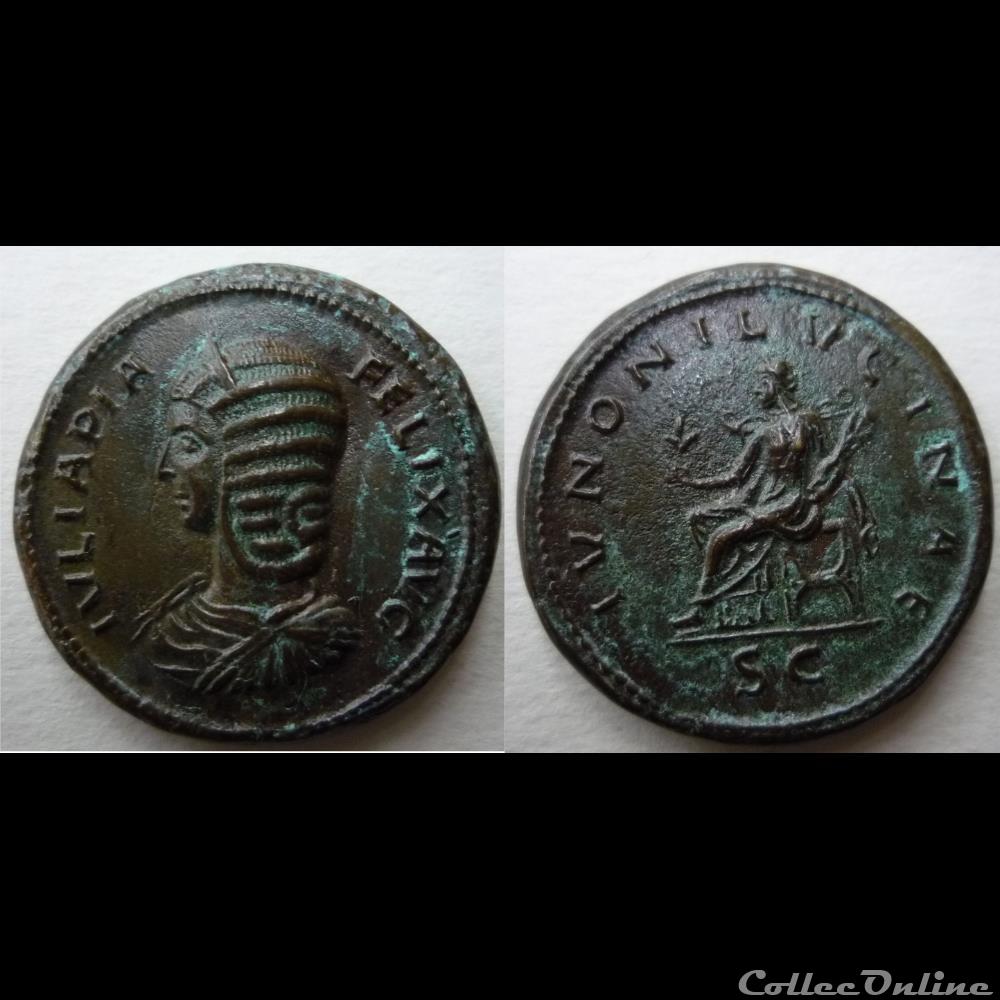 JULIA DOMNA - Sesterce - IVNONI LVCINAE monnaie antique romaine julia domna sesterce ivnoni lvcinae