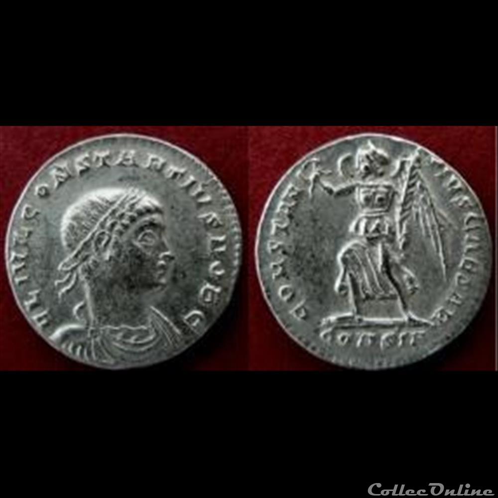 Constance II césar - Silique 3 monnaie antique romaine constance ii cesar silique