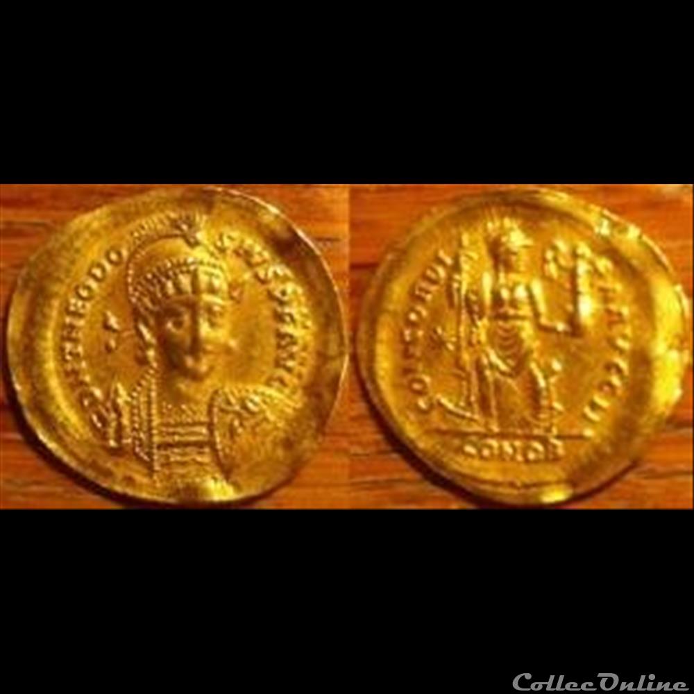 Théodose II - Solidus - CONCORDIA AVGGH monnaie antique romaine theodose ii solidus concordia avggh