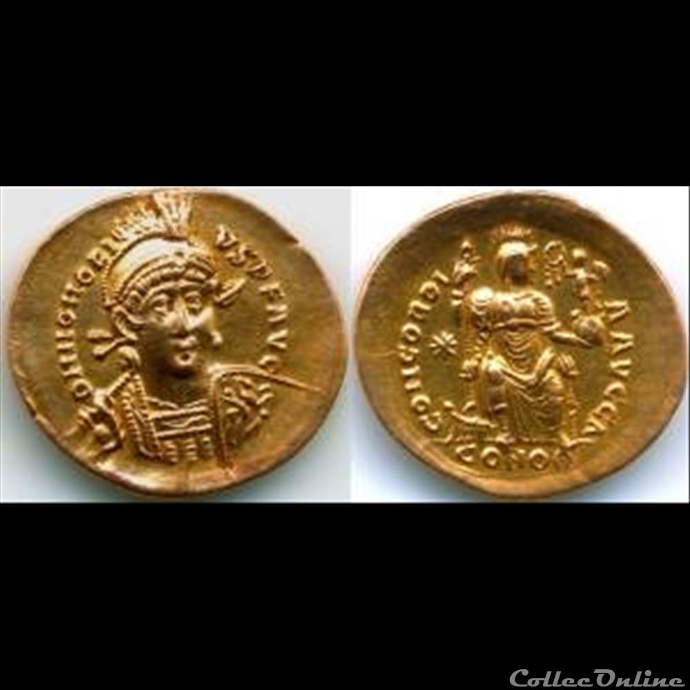 Théodose II - Solidus - CONCORDIA AVGGA monnaie antique romaine theodose ii solidus concordia avgga