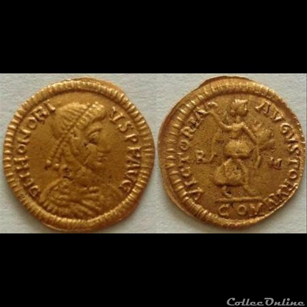 Honorius - Tremissis monnaie antique romaine honorius tremissis