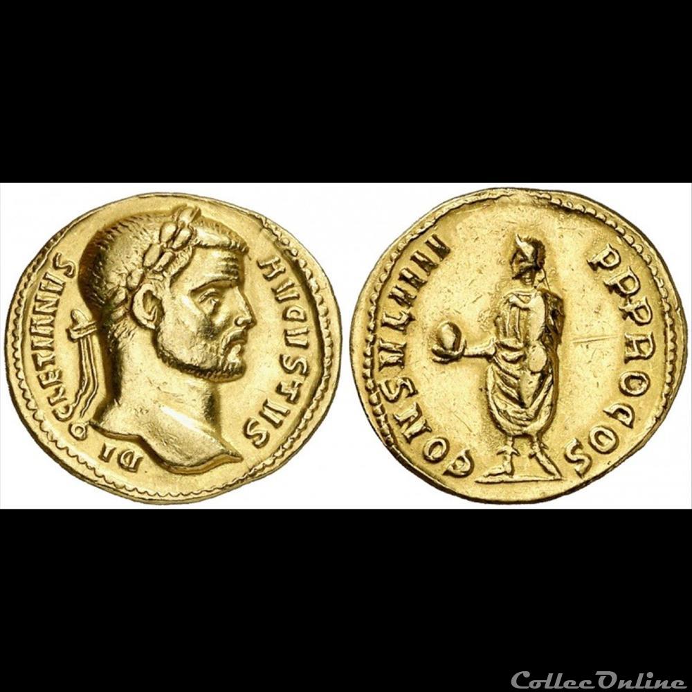 Diocletien - aureus 3 monnaie antique romaine diocletien aureus
