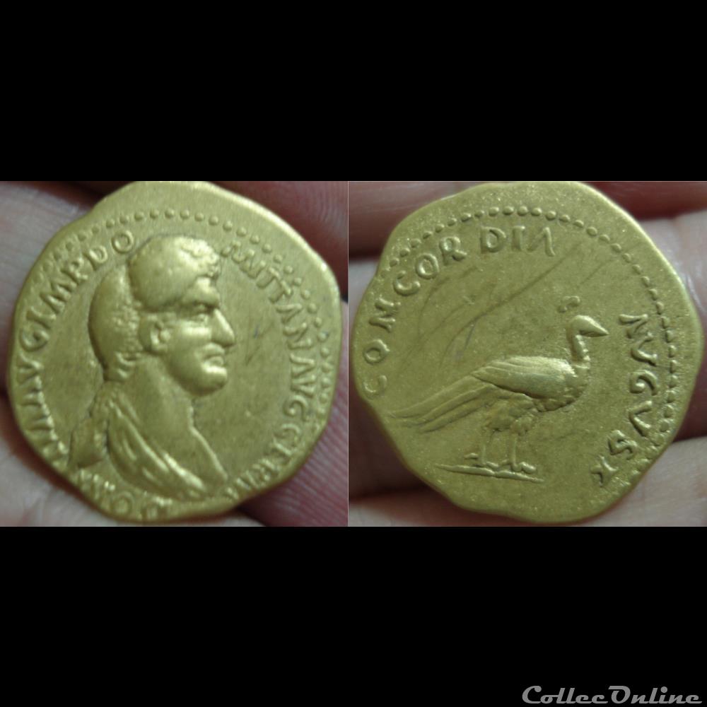 Domitia - Aureus (Faux moderne) monnaie antique romaine domitia aureus faux moderne