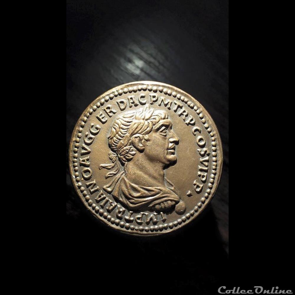 monnaie antique romaine trajan medaillon