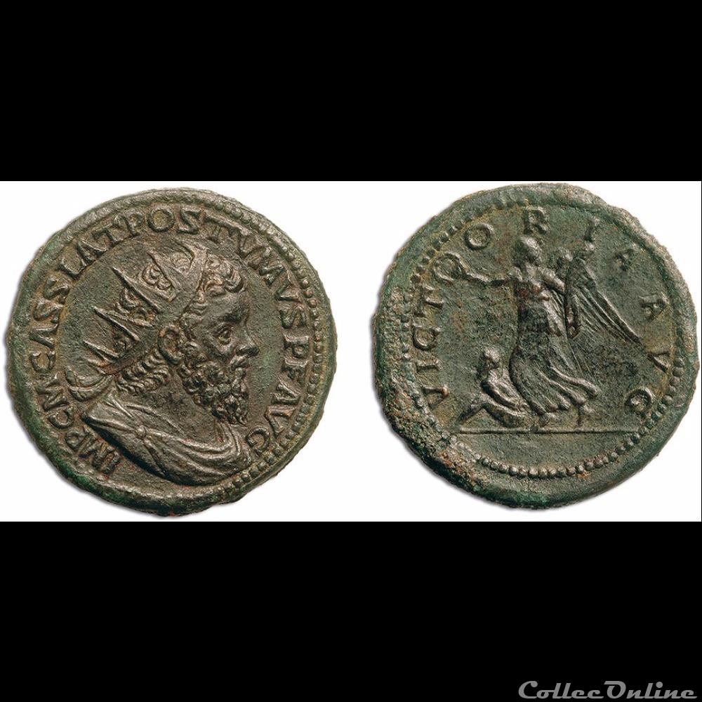 monnaie antique romaine postume double sesterce victoria avg