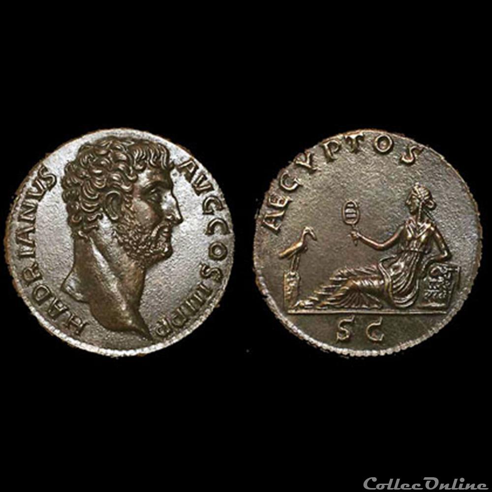 monnaie antique romaine hadrien sesterce aegyptos