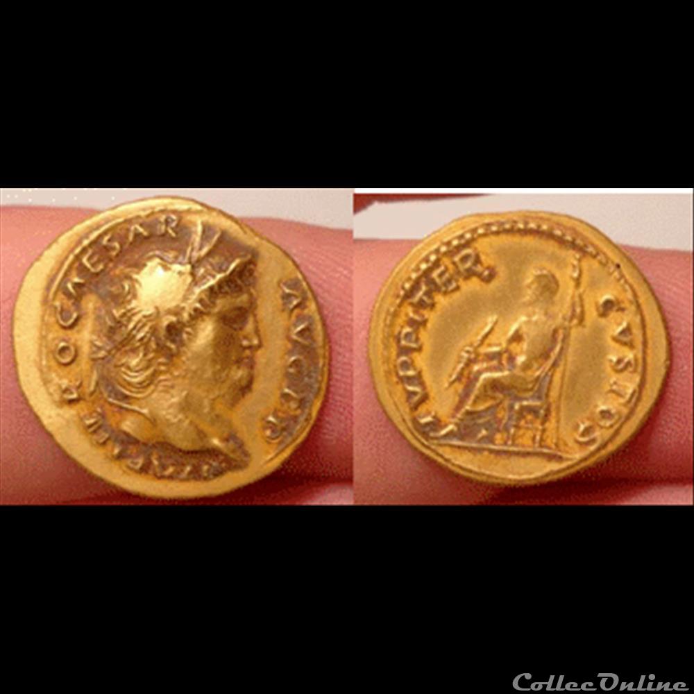 Neron - Aureus - IVPPITER CVSTOS monnaie antique romaine neron aureus ivppiter cvstos