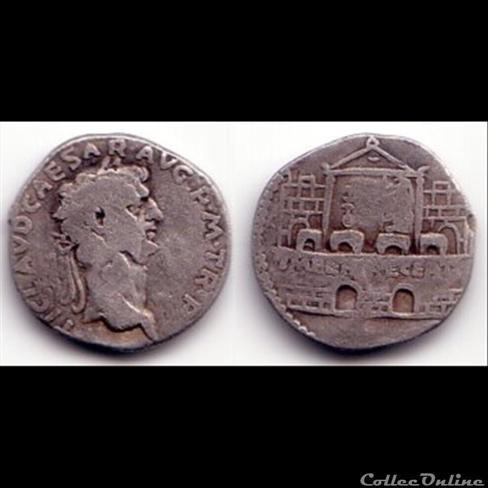 Claude - Denier - IMPER RECEPT monnaie antique romaine claude denier imper recept