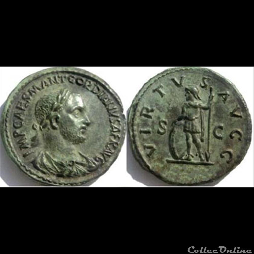 Gordien I- Sesterce - VIRTVS AVGG monnaie antique romaine gordien i sesterce virtvs avgg
