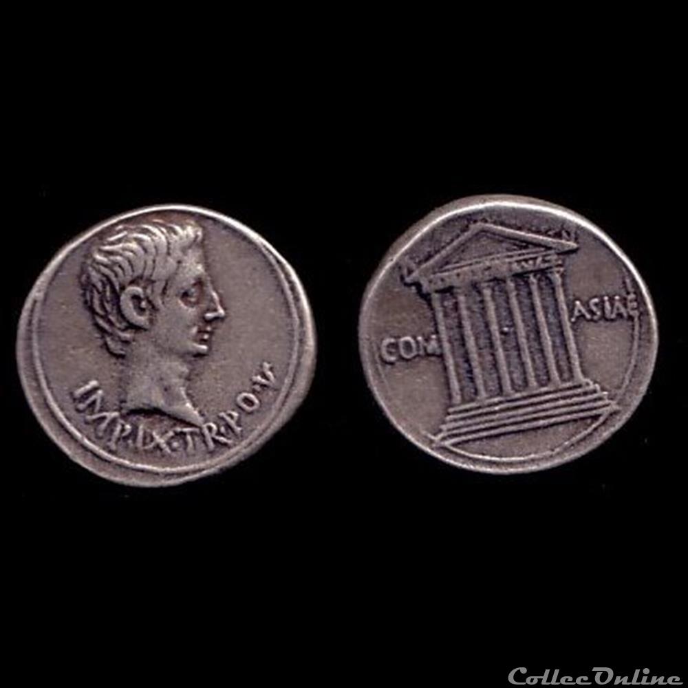Auguste - Denier - COM ASIAE monnaie antique romaine auguste denier com asiae