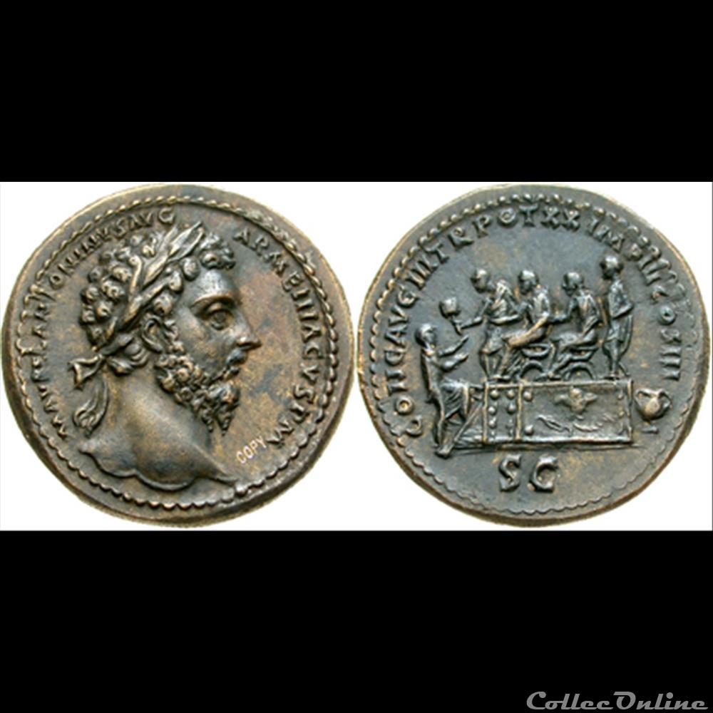 Marc Aurèle - Sesterce monnaie antique romaine marc aurele sesterce