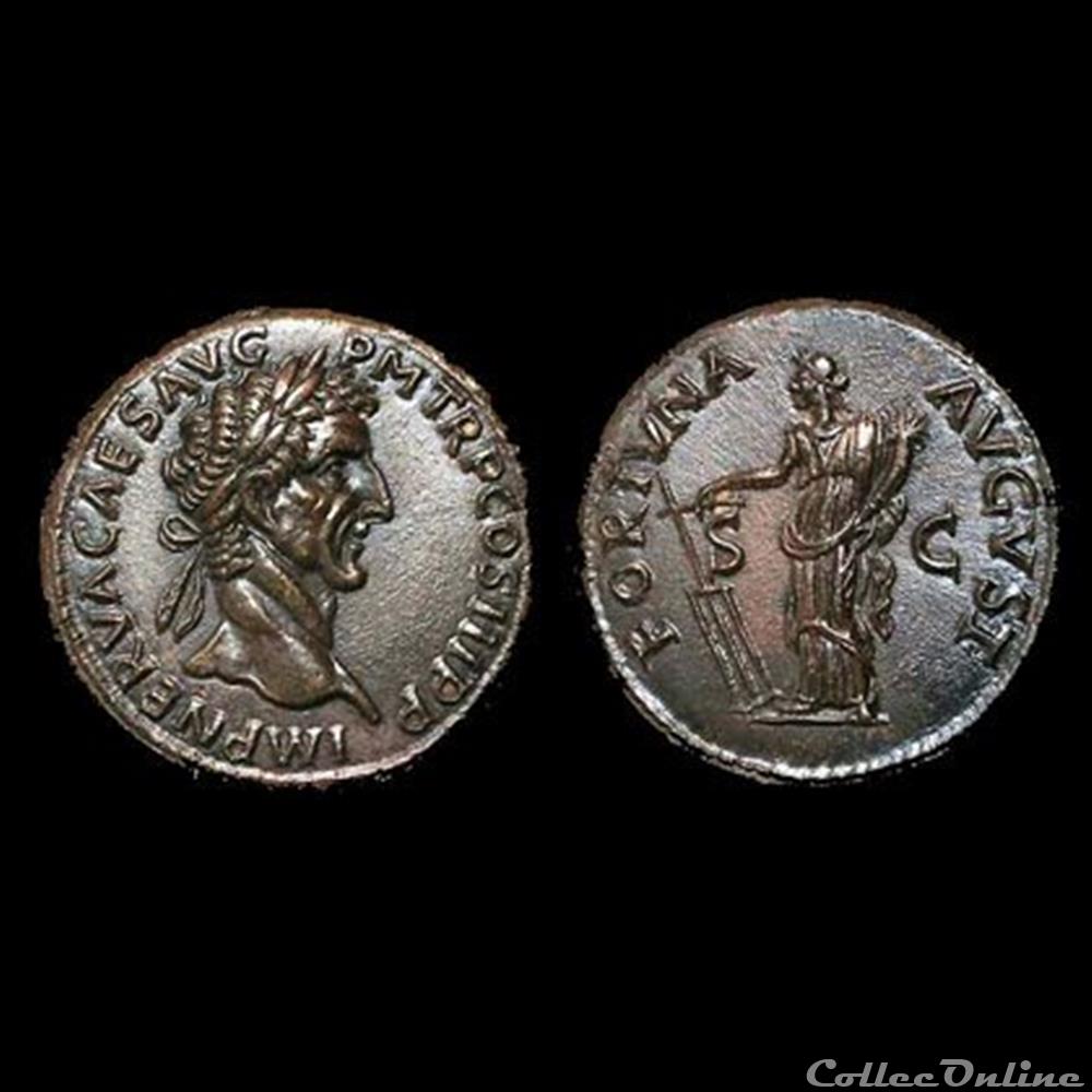 Nerva - Sesterce - FORTVNA AVGVST monnaie antique romaine nerva sesterce fortvna avgvst